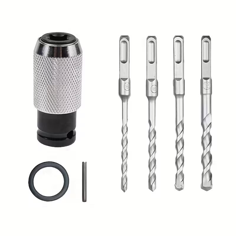 Rotary Hammer Adapter with Impact Drill Bits Set