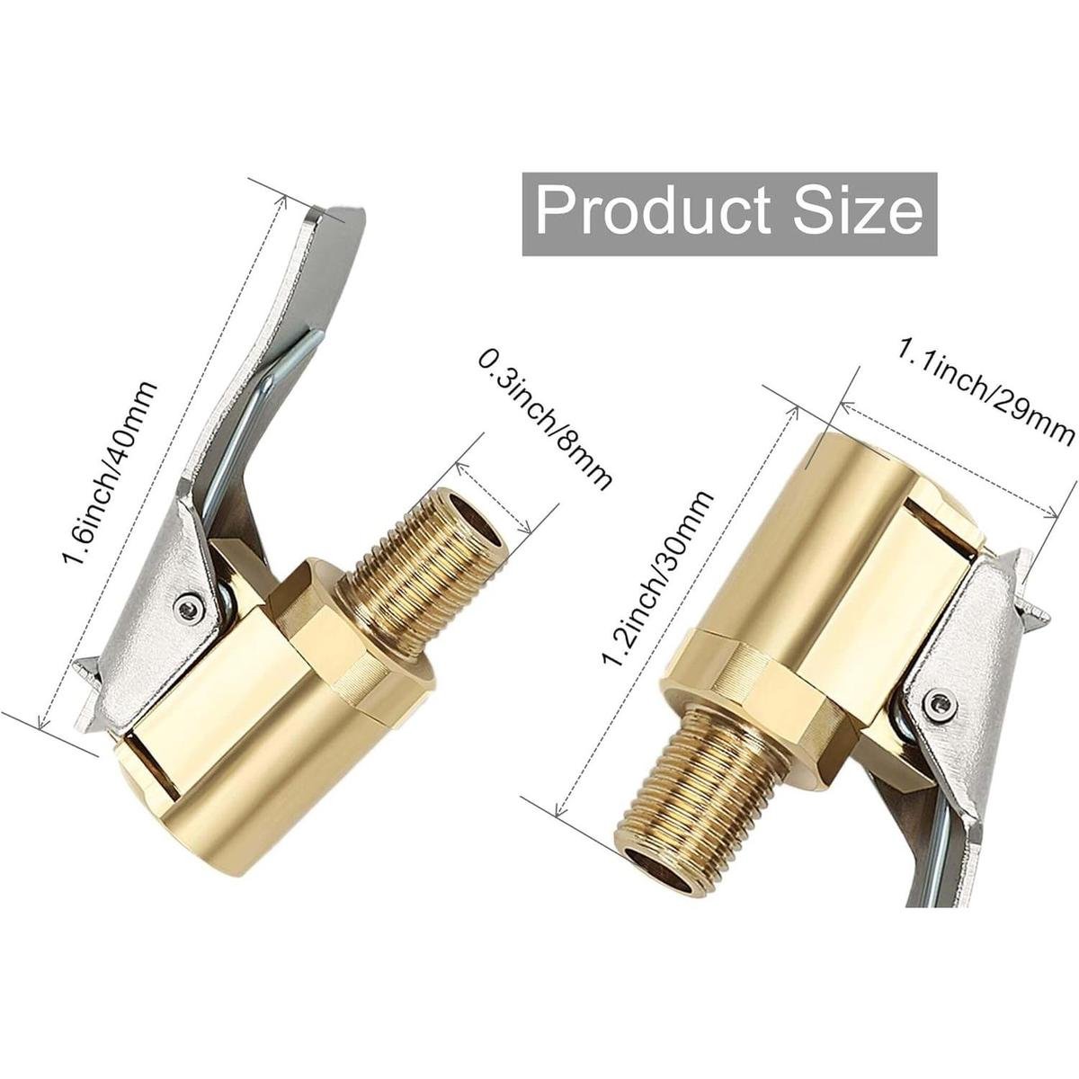 2Pack 8mm Tire Air Chuck with Clip Adapter – No Leak, No Hassle, Just Fast Inflation 🚗💨