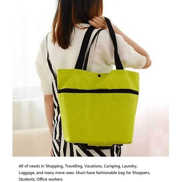 🏆 Last Day Special Price £9.99 ! 🔥 2-in-1 Shopping Bag Foldable Green Bag
