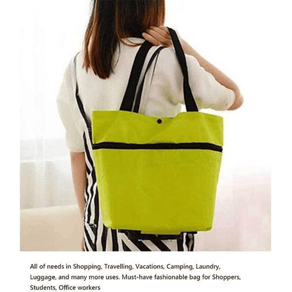 🏆 Last Day Special Price £9.99 ! 🔥 2-in-1 Shopping Bag Foldable Green Bag