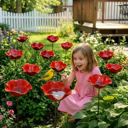 💖🎁2026 Mother's Day Gifts 🎁Handmade Metal Flower Garden Stake🐦
