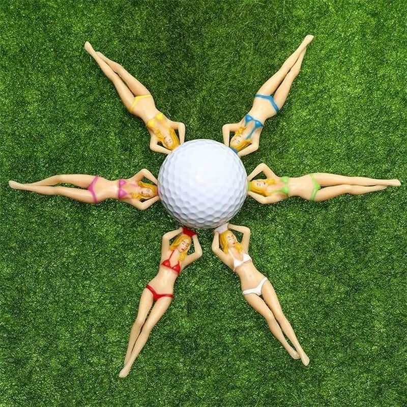 6PCS Funny Golf Tees, Mixed color