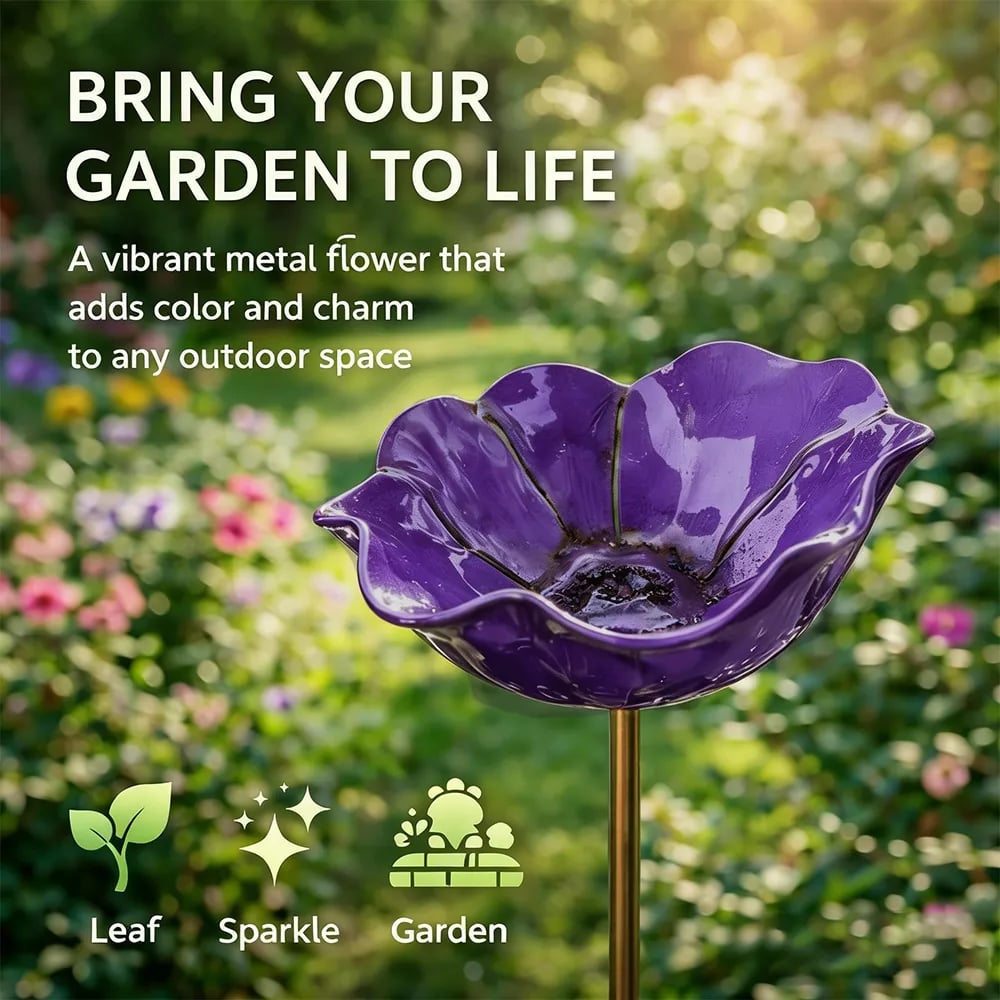 💖🎁2026 Mother's Day Gifts 🎁Handmade Metal Flower Garden Stake🐦