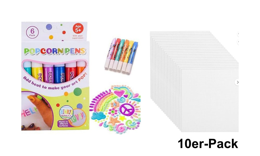 🥳HEISSER SALE 2026🥳💞50.000+ VERKAUFT!🎄🎁Magische Popcorn-Stifte mit Blaseneffekt, wärmeaktivierte Popcorn-Stifte, DIY-3D-Kunstmarker für Kinderbastelprojekte