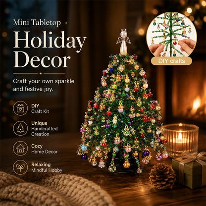 🎄✨ Kit de sapin de Noël perlé à faire soi-même – 🎅Créez votre propre décoration de Noël scintillante