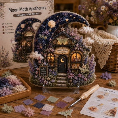 🏡 Kit per arte tessile 3D senza cuciture Villaggio delle fate ✨