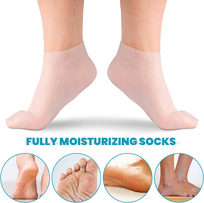 🥳2026 HOT SALE🥳💞50K+ SOLD!🦶✨ 50% OFF! Moisturizing Foot Mask Socks – Silicone gel locks in moisture, releases plant oils. Softens cracks & rough skin – wear with shoes for all‑day care! 🌿🧦