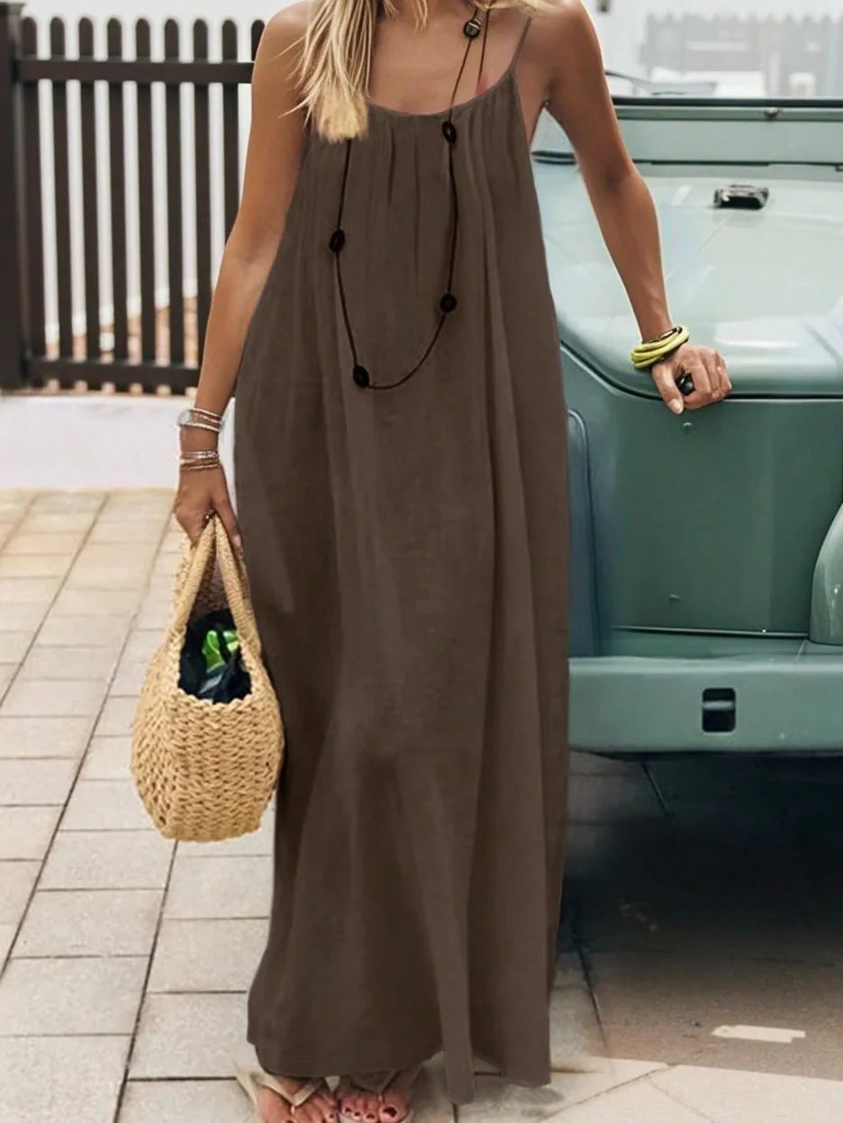 🔥💃Backless Spaghetti Strap Maxi Dress