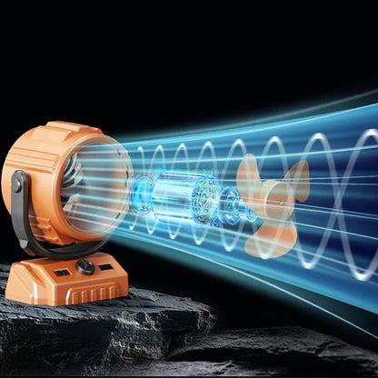 100-Speed Turbo Camping Fan – Rechargeable & powerful – Compact, quiet & long battery life – perfect for tents, RVs or outdoor workspaces 🔋⛺✨