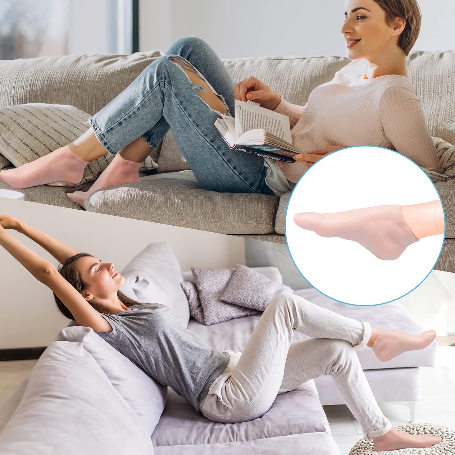 🥳2026 HOT SALE🥳💞50K+ SOLD!🦶✨ 50% OFF! Moisturizing Foot Mask Socks – Silicone gel locks in moisture, releases plant oils. Softens cracks & rough skin – wear with shoes for all‑day care! 🌿🧦