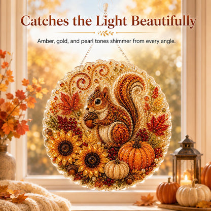 ✨Autumn Diamond Painting Hanging Ornament Kit | Luxury Flocked Canvas with Scratch-Resistant Non-Fading Diamond Beads DIY Handmade Fall Hanging Decor 🍁💎