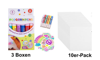 🥳HEISSER SALE 2026🥳💞50.000+ VERKAUFT!🎄🎁Magische Popcorn-Stifte mit Blaseneffekt, wärmeaktivierte Popcorn-Stifte, DIY-3D-Kunstmarker für Kinderbastelprojekte