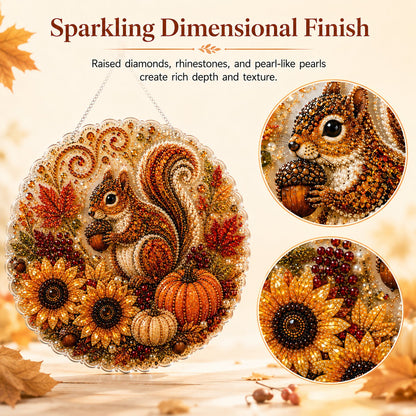 ✨Autumn Diamond Painting Hanging Ornament Kit | Luxury Flocked Canvas with Scratch-Resistant Non-Fading Diamond Beads DIY Handmade Fall Hanging Decor 🍁💎