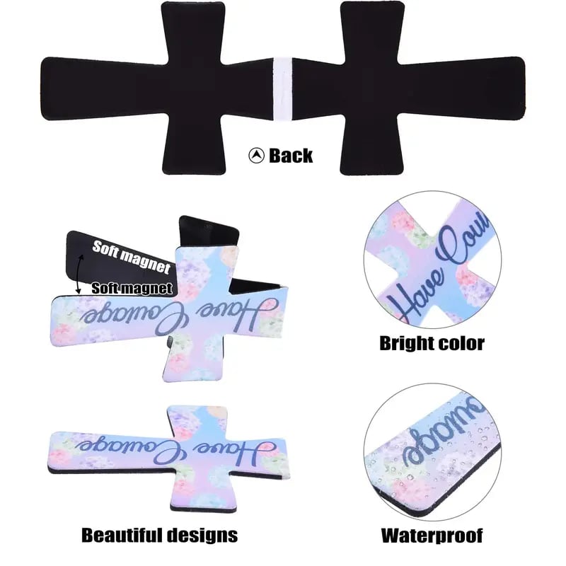 📖16 magnetische Lesezeichen in Kreuzform – Geschenke für Bibelstudium, Leser, Lehrer und Studenten🌸✝️