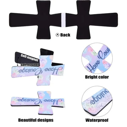 📖16 magnetische Lesezeichen in Kreuzform – Geschenke für Bibelstudium, Leser, Lehrer und Studenten🌸✝️