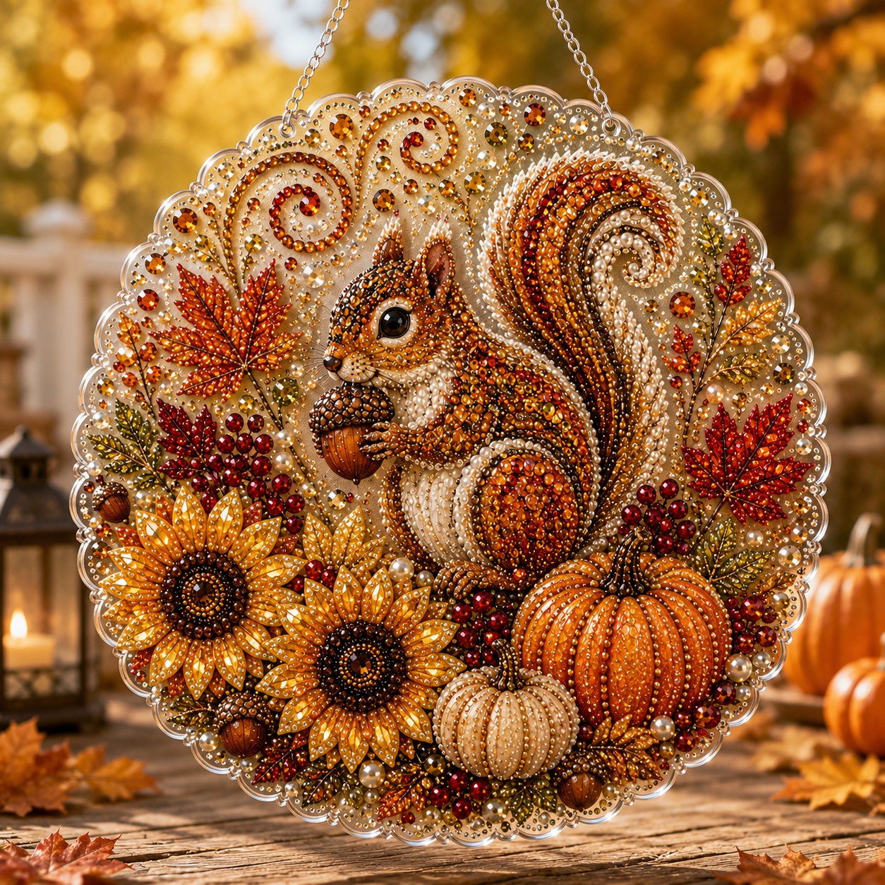 ✨Autumn Diamond Painting Hanging Ornament Kit | Luxury Flocked Canvas with Scratch-Resistant Non-Fading Diamond Beads DIY Handmade Fall Hanging Decor 🍁💎