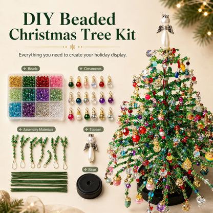 🎄✨ Kit de sapin de Noël perlé à faire soi-même – 🎅Créez votre propre décoration de Noël scintillante
