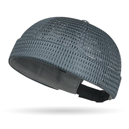 🔥Herren Atmungsaktive Schirmlose Docker-Mütze – Leichte Mesh-Skullcap für Sommer Outdoor-Bekleidung