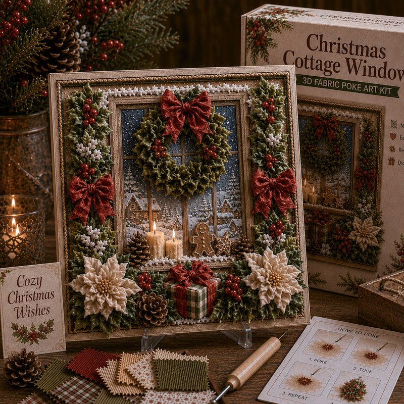 🎁 3D-kerststof-poke-art-set