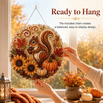 ✨Autumn Diamond Painting Hanging Ornament Kit | Luxury Flocked Canvas with Scratch-Resistant Non-Fading Diamond Beads DIY Handmade Fall Hanging Decor 🍁💎