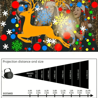 🎅LED Christmas Projection Lamp-16 Patterns of Pure Holiday Magic!🎄✨