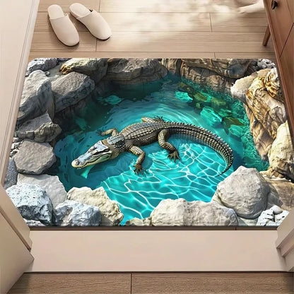 Visual Illusion Endless Abyss Pattern HD Printed Non-Slip Doormat