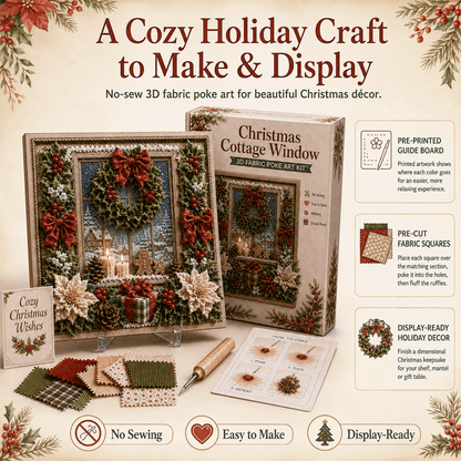 🎁 3D-kerststof-poke-art-set