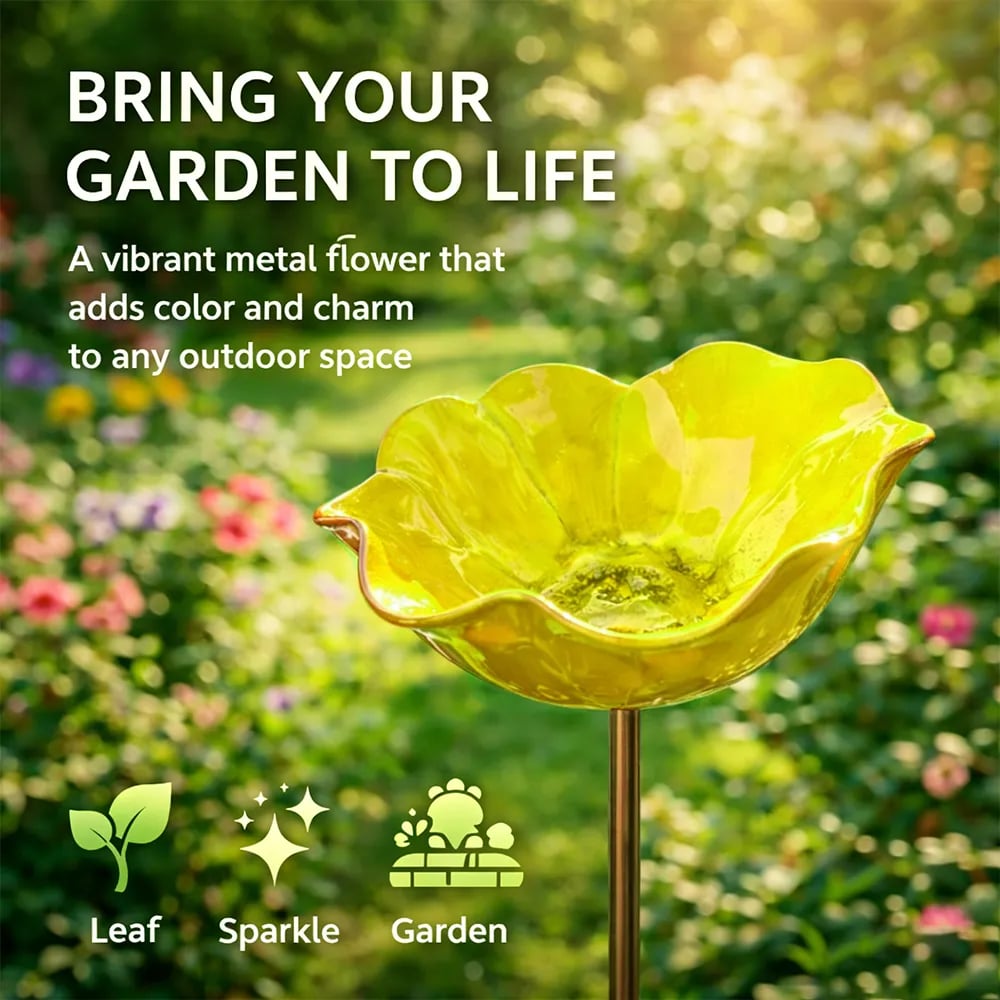 💖🎁2026 Mother's Day Gifts 🎁Handmade Metal Flower Garden Stake🐦