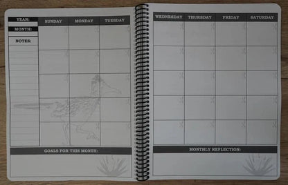 🔥🖤📚Themed Yearly Planner(✨Hardcover Book)