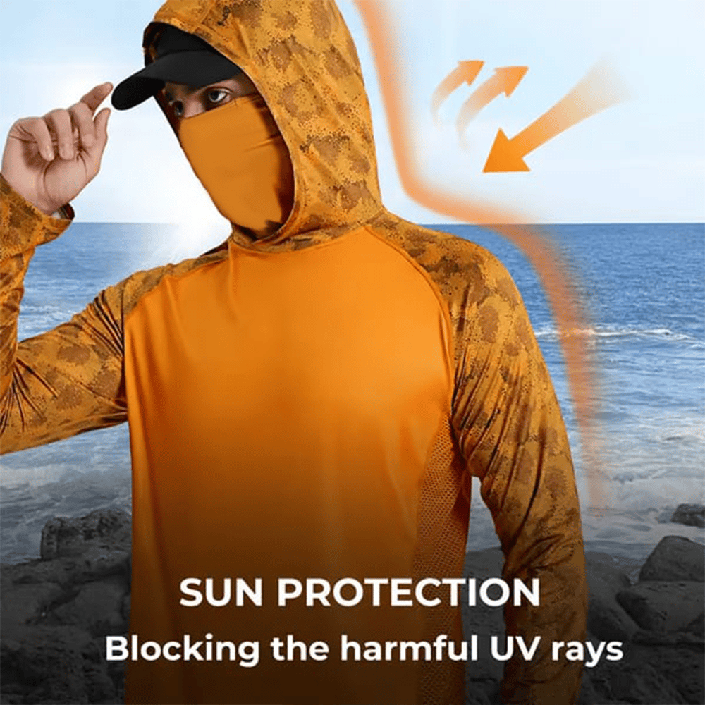 Outdoor activity essential—hooded mask integrated design 🌞 360° sun protection with no dead angles.