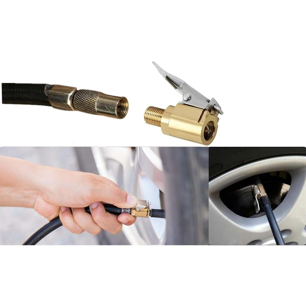 2Pack 8mm Tire Air Chuck with Clip Adapter – No Leak, No Hassle, Just Fast Inflation 🚗💨