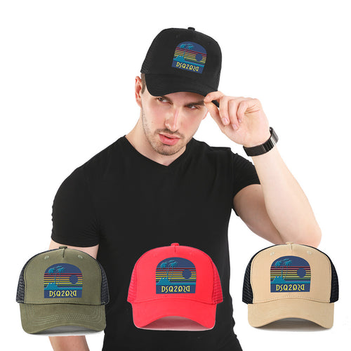 Dsq2 Hat Men'S Hard Top Trendy Printed Sun Hat Peaked Cap Casual Outdoor Hat Unisex Mesh Baseball Cap