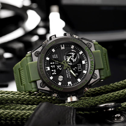 🔥 Men’s Dual-Display Waterproof Luminescent Outdoor Sports Digital Watch