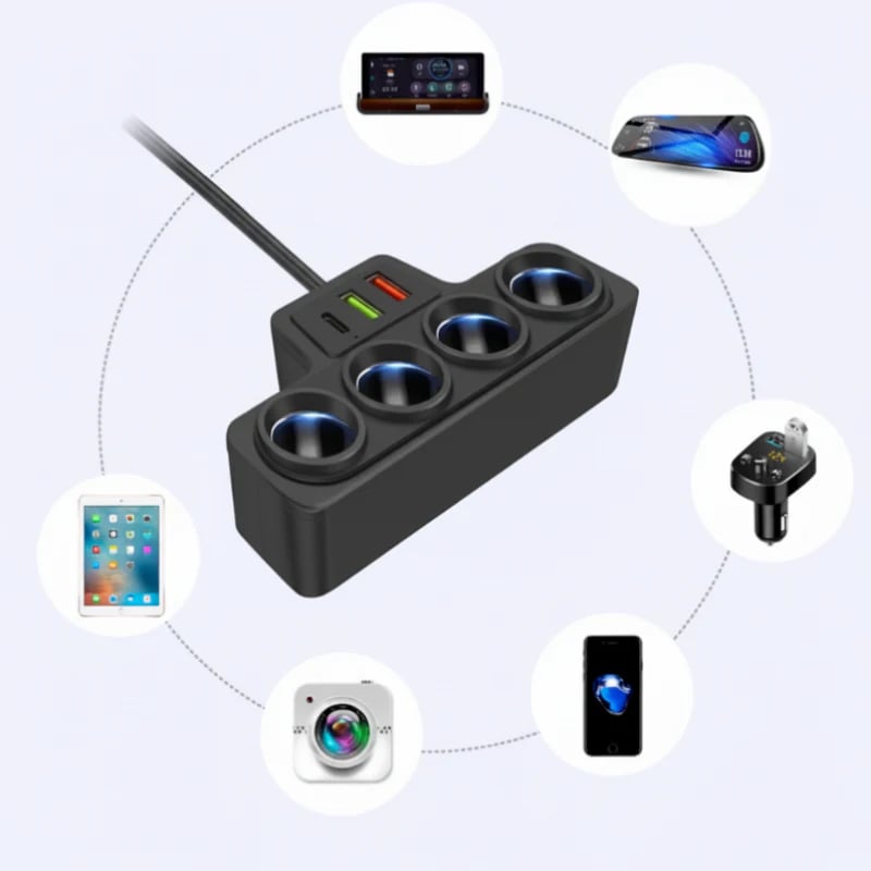 7-in-1 Cigarette Lighter Adapter