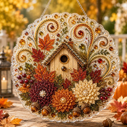 ✨Autumn Diamond Painting Hanging Ornament Kit | Luxury Flocked Canvas with Scratch-Resistant Non-Fading Diamond Beads DIY Handmade Fall Hanging Decor 🍁💎