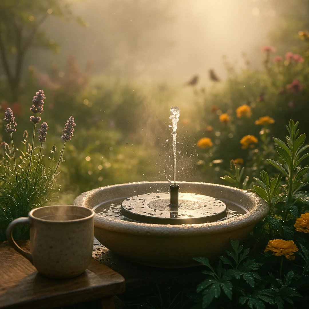 ☀️ Solar-Powered Fountain ✨Garden Oasis, No Wires No Hassle💦