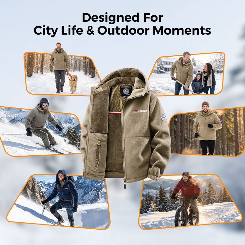 🔥Upgraded Unisex Hooded Casual Graphene Heated Insulated Jacket (with Internal Pockets)