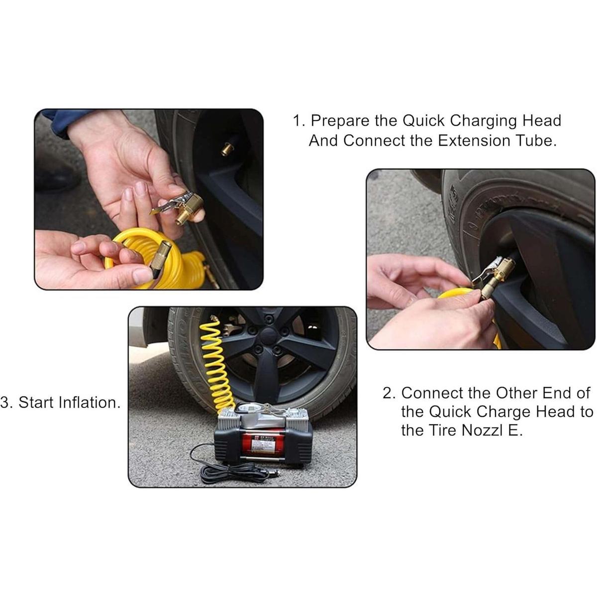 2Pack 8mm Tire Air Chuck with Clip Adapter – No Leak, No Hassle, Just Fast Inflation 🚗💨
