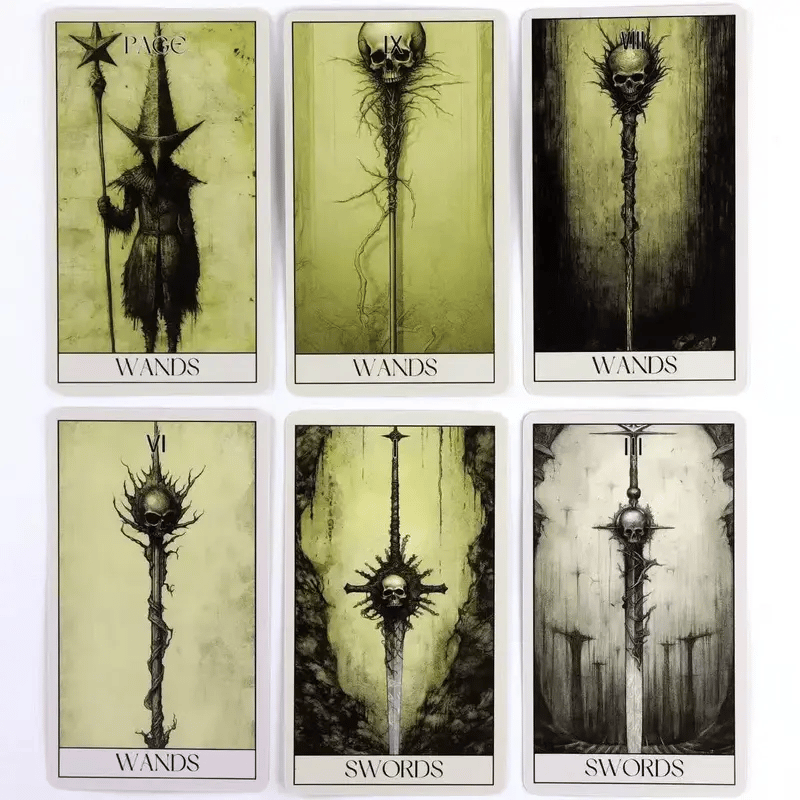 🖤Horror Tarot Card Deck: Spooky, Stylish 78-Card Set 🎴👻