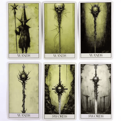 🖤Horror Tarot Card Deck: Spooky, Stylish 78-Card Set 🎴👻