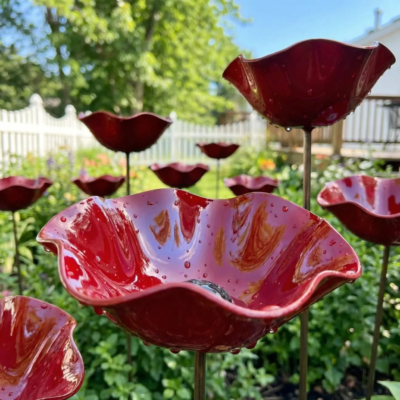 💖🎁2026 Mother's Day Gifts 🎁Handmade Metal Flower Garden Stake🐦