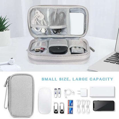 🔥Last Day 49% OFF - Travel Cable Organizer Pouch, Double Layers All-in-One Storage Bag for Cord