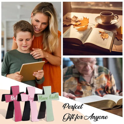 📖16 magnetische Lesezeichen in Kreuzform – Geschenke für Bibelstudium, Leser, Lehrer und Studenten🌸✝️