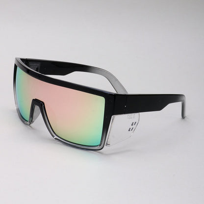 ⚡Hot Sales 50% OFF🔥ANSI Z87+ Safety Sunglasses Mirrored Colored Lens Side Protection Removable Side Shields