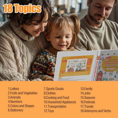 📚 500-Word Toddler Audio Learning Book 🎧 Tap to Learn 18 Daily Topics Vocabulary