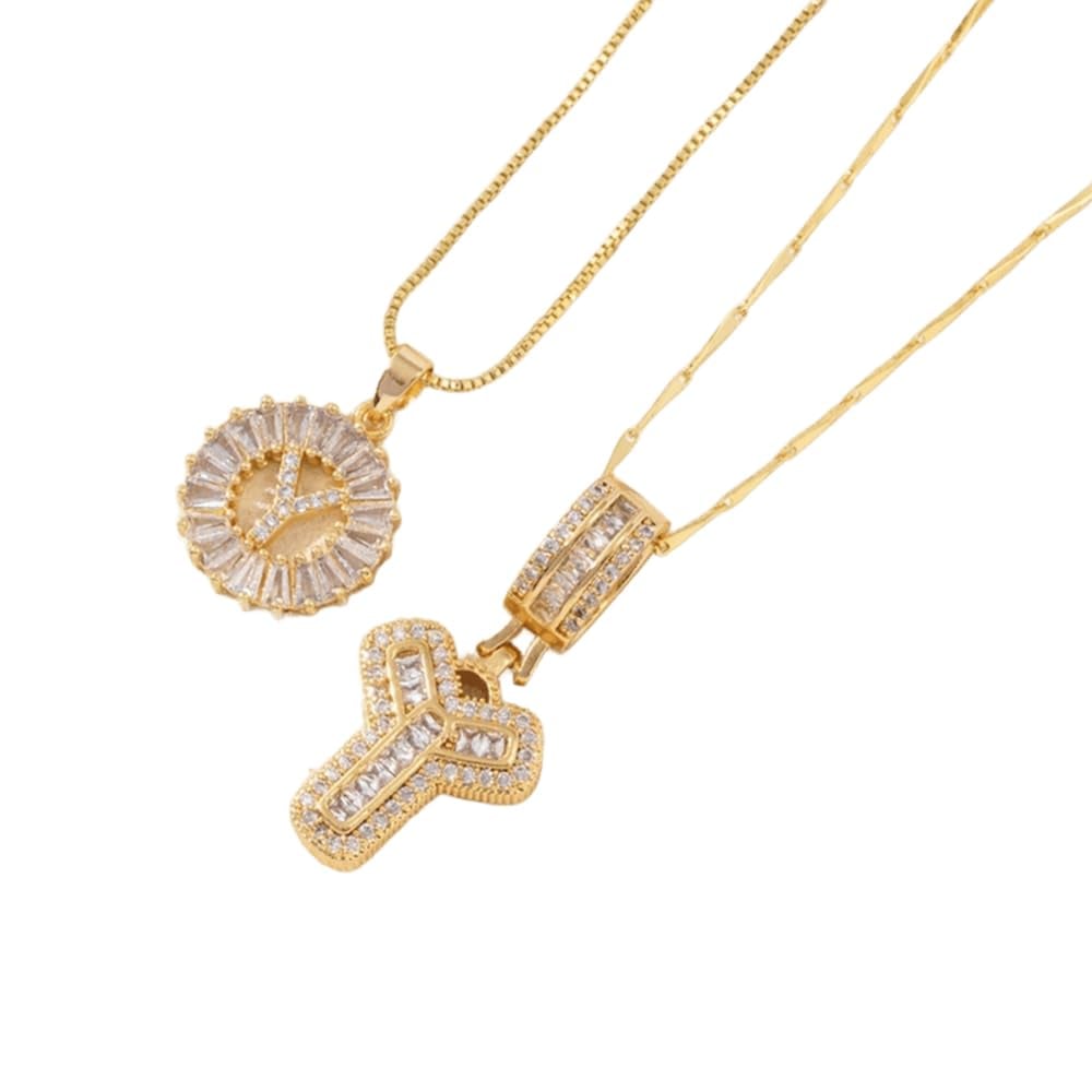 🔥Initial Letter Pendant Necklaces - 2 Pack