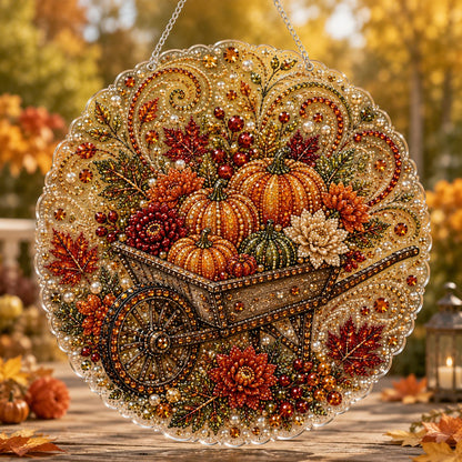 ✨Autumn Diamond Painting Hanging Ornament Kit | Luxury Flocked Canvas with Scratch-Resistant Non-Fading Diamond Beads DIY Handmade Fall Hanging Decor 🍁💎