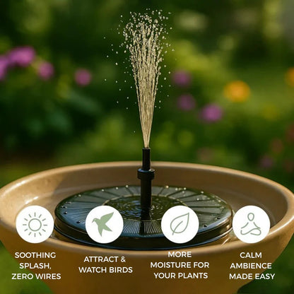 ☀️ Solar-Powered Fountain ✨Garden Oasis, No Wires No Hassle💦