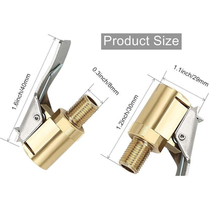 2Pack 8mm Tire Air Chuck with Clip Adapter – No Leak, No Hassle, Just Fast Inflation 🚗💨