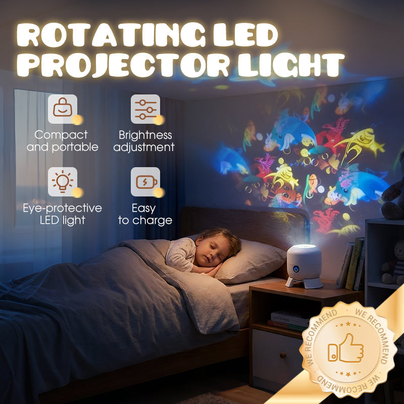 🥳2026 HOT SALE🥳💞50K+ SOLD!💥👵🌈 50% OFF! Dynamic Rotating LED Light Projector. Gentle moving lights ease restless nights. 🌙✨